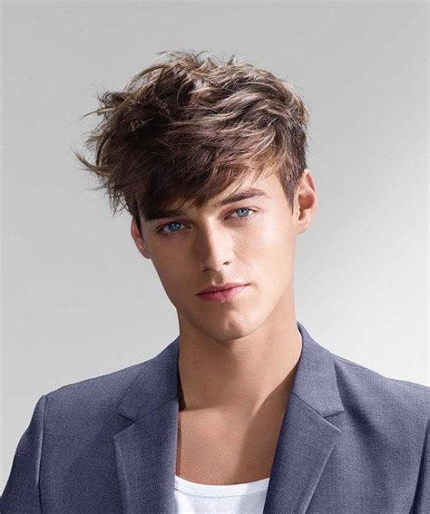 layered hair male|layered messy haircuts men.